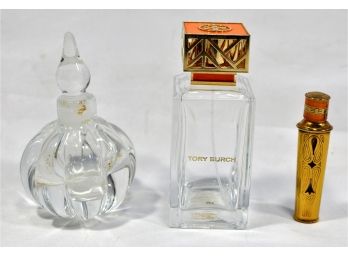 Lot 3 Vintage Perfume Bottles: Faberge, Vandermark..