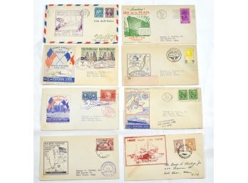 Lot 8 Vintage US Postal Covers Maiden Voyage