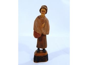 Vintage ANRI Carved Wood Figure Grandma