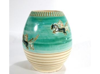 Vintage HAMES Denmark Vase With Horses