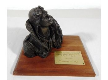 Vintage US Air Defense Award Presented To Colonel Frostic - Pilot Bust Figure By Michael Garman