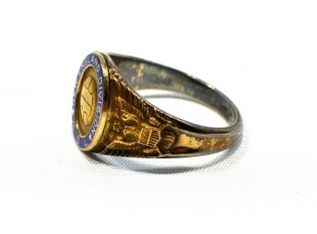 Vintage A.S.L. Class Ring 10K Gold & Sterling Silver