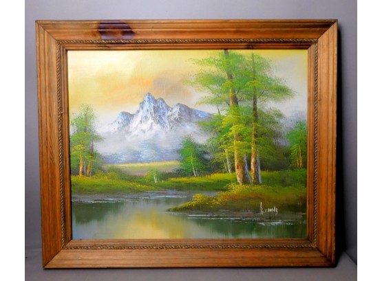 Vintage Landscape Oil Painting- Signed