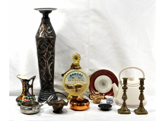 Vintage Estate Lot- Pottery & Brass