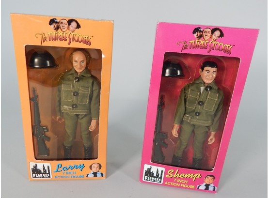 Pair Of 3 Stooges Action Figures