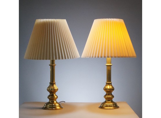 Stiffel Solid Brass Table Lamps