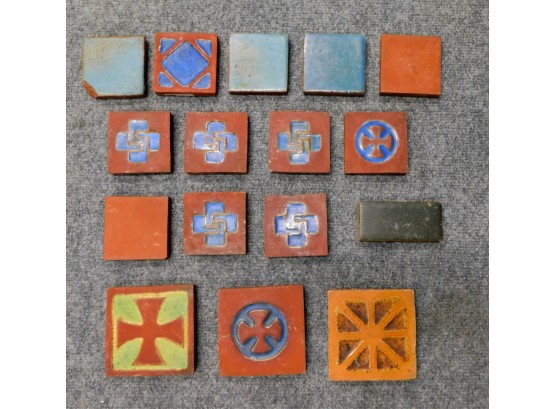 Antique Art & Crafts Faience Tiles By Mueller Mosair Co