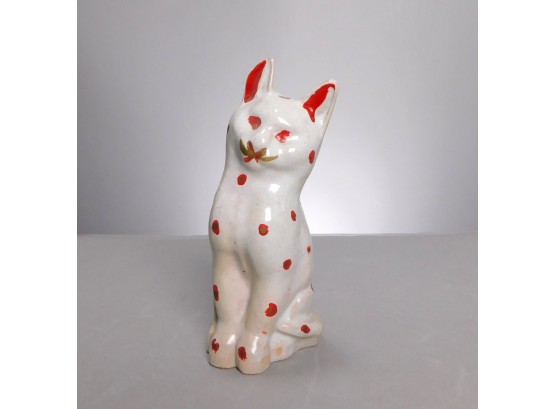 Vintage Art Pottery Cat Figurine Iran