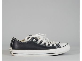 Unisex Converse  Black Leather Low Tops
