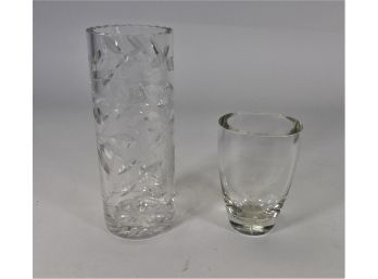 2 Glass Vases