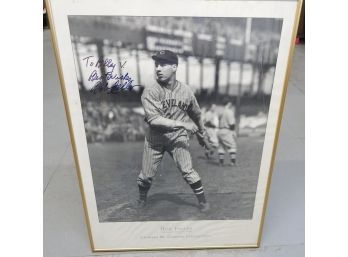Framed And Signed Picture Of Bob Feller