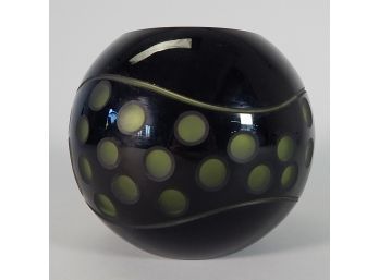 Mid Century Modern Glass Ball Vase