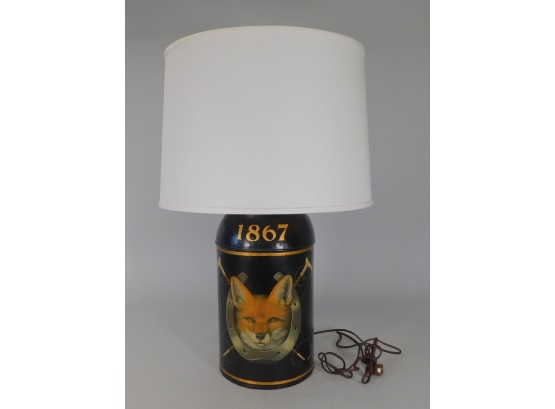 Metal Lamp With Fox Face
