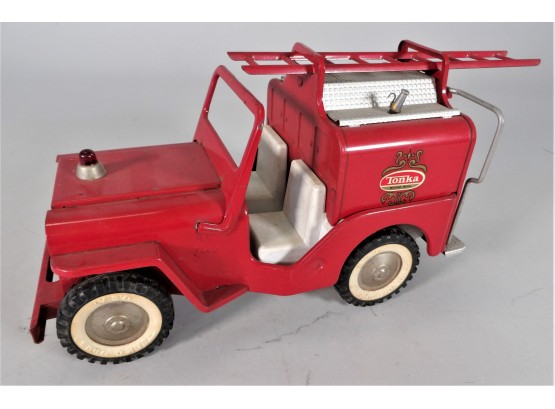 Vintage Tonka Metal Jeep Firetruck