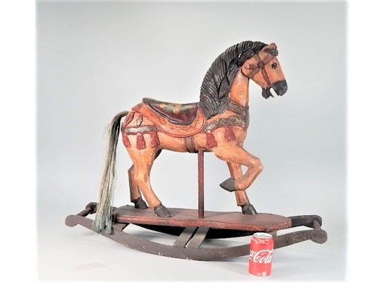 Vintage Painted Rocking Horse.
