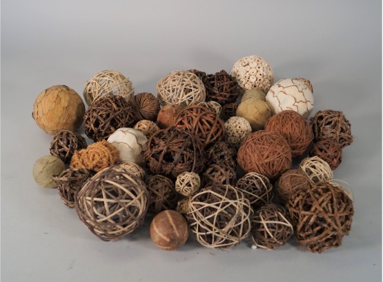 Lot Of 50 Natural Decorative Balls