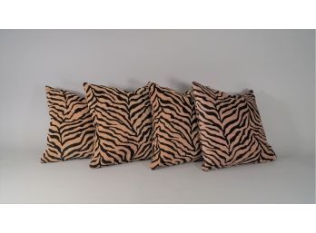 Set Of 4  Zebra Pillows