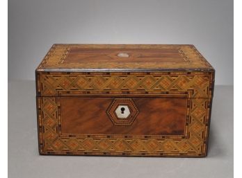 Early 20th C. English Inlaid Marquetry Box