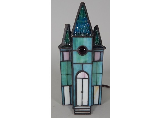 Stained Glass Accent Church Lamp