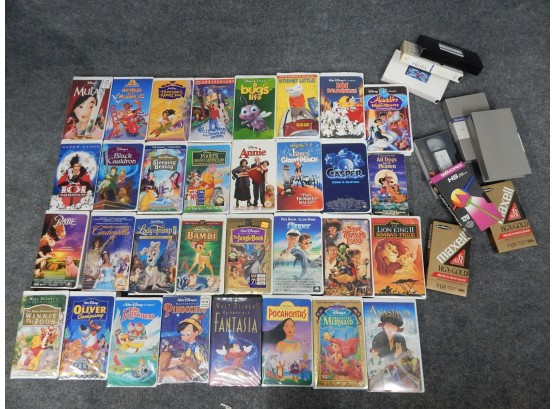 Lot Walt Disney VHS Children's Cartoons & Movies