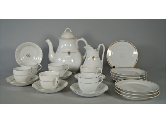Mixed Lot Of Vintage White And Gold China