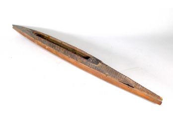 Antique Hand Carved Large Wood Canoe Model 41'
