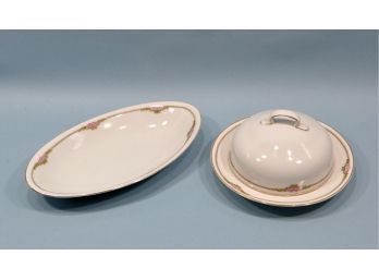 Vintage Bavaria Hutschenreuther Coburg Pattern Porcelain Dish Set