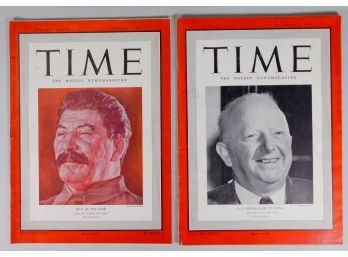 Lot 2 Vintage TIME Magazines- Stalin Man Of The Year!