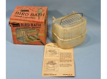 Vintage BECO Bird Bath & Carrier With Original Box
