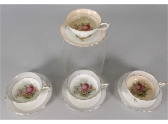 Paragon H.M. The Queen & M.m. Queen Mary Teacups And Saucers