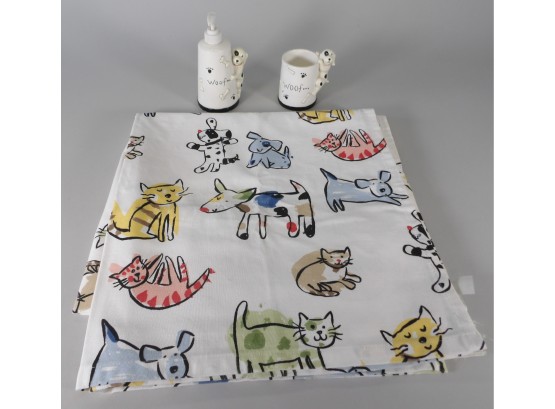 Animal Shower Curtain And Accessories