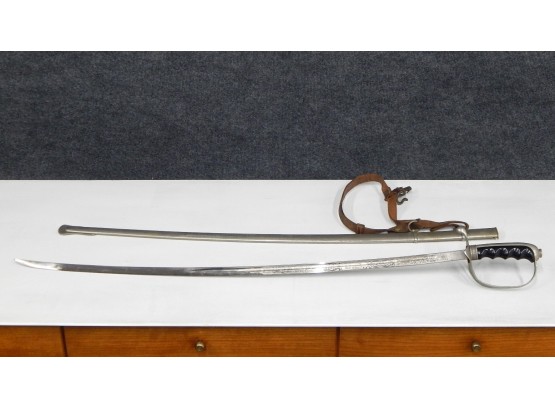 Antique H.K. MEYERS US Officer Etched Dress Sword Saber
