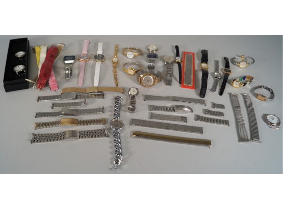 Lot Of Watches And Watchbands