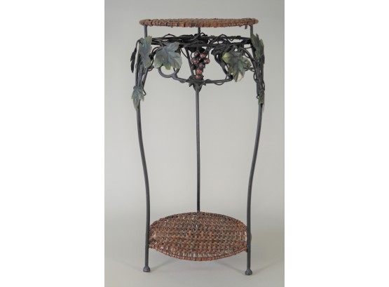 Wicker And Metal Stand