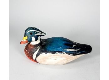 Vintage J. Philbrook Wood Duck Decoy