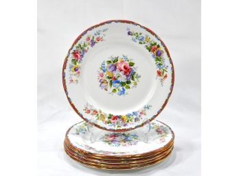 Set 6 Royal Crafton Plates Floral
