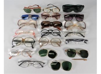 Lot Of 20 Sun Glasses And Eye Glasses - Some Vintage