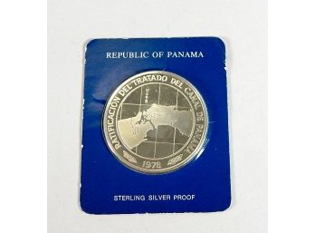 1978 PANAMA 10 Balboas Proof Silver Coin