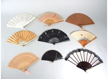 Lot 7 Vintage Fans With Box