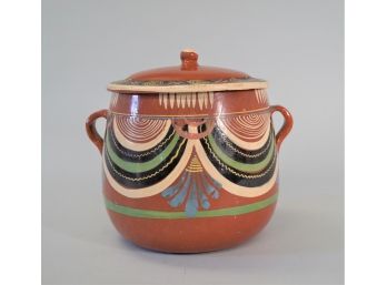 Vintage Mexican Terra Cotta Bean Pot