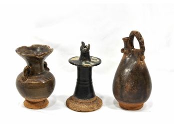 Set 3 Vintage Art Pottery Vases
