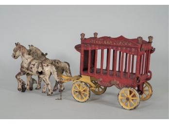 Vintage Cast Iron Overland Circus Wagon