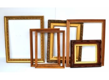 Lot 6 Antique Wooden Picture Frames