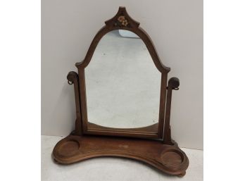 Victorian Mahogany Or Walnut Shaving Mirror