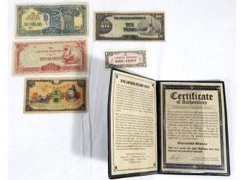 Vintage Japanese Currency In Binder
