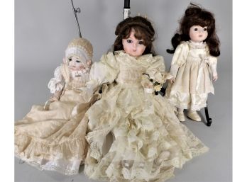 3 Vintage Gorham Musical Dolls