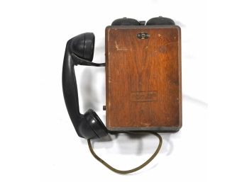 Vintage Northern Electric Wood Telephone