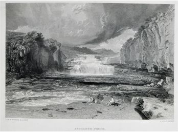 Authentic J. M. W. Turner (1775-1851) Waterfall Engraving