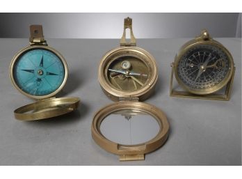Lot Of 3 Vintage Compasses