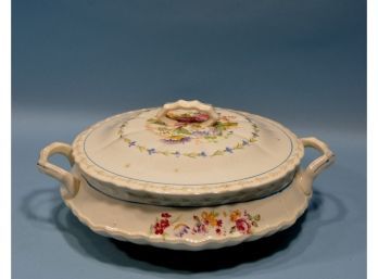 Crooksville China USA Floral Serve-ware Soup Tureen With Lid